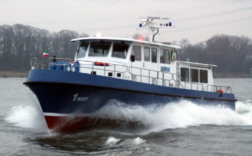 Flagship of the water police on the Rhine